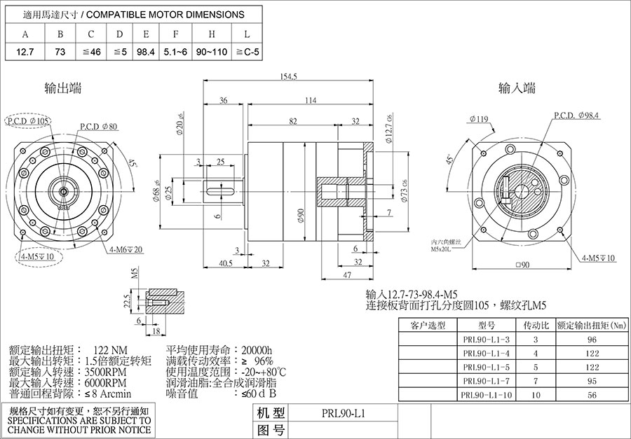 艾伺頓爾行星減速機(jī)安裝表